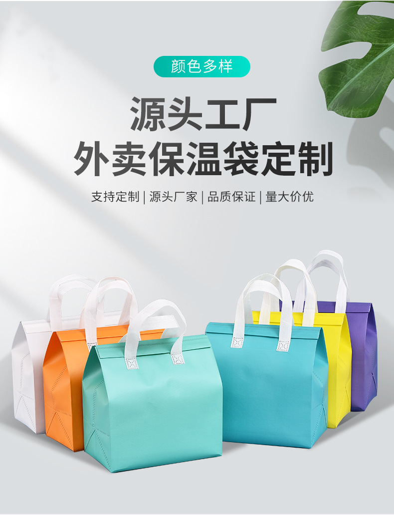 攀枝花市无纺布保温袋外卖袋